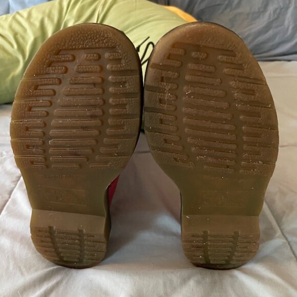 RARE Doc Martens Pink Combat Boots Double Zipper Lace Size 37 6 GUC - Picture 4 of 8